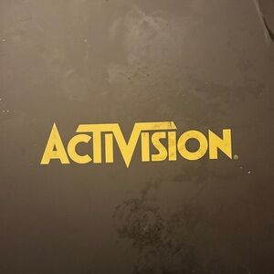 Activision Black and Yellow Logo Display